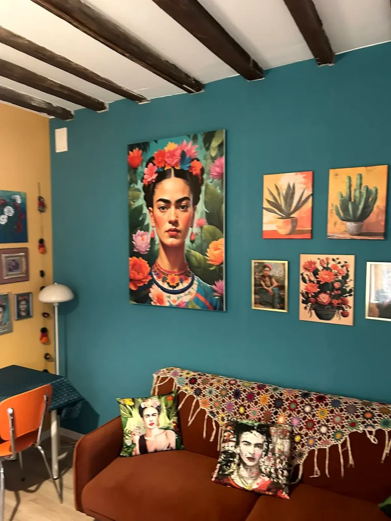 Radiateur imprimé artistique dans un salon personnalisé
