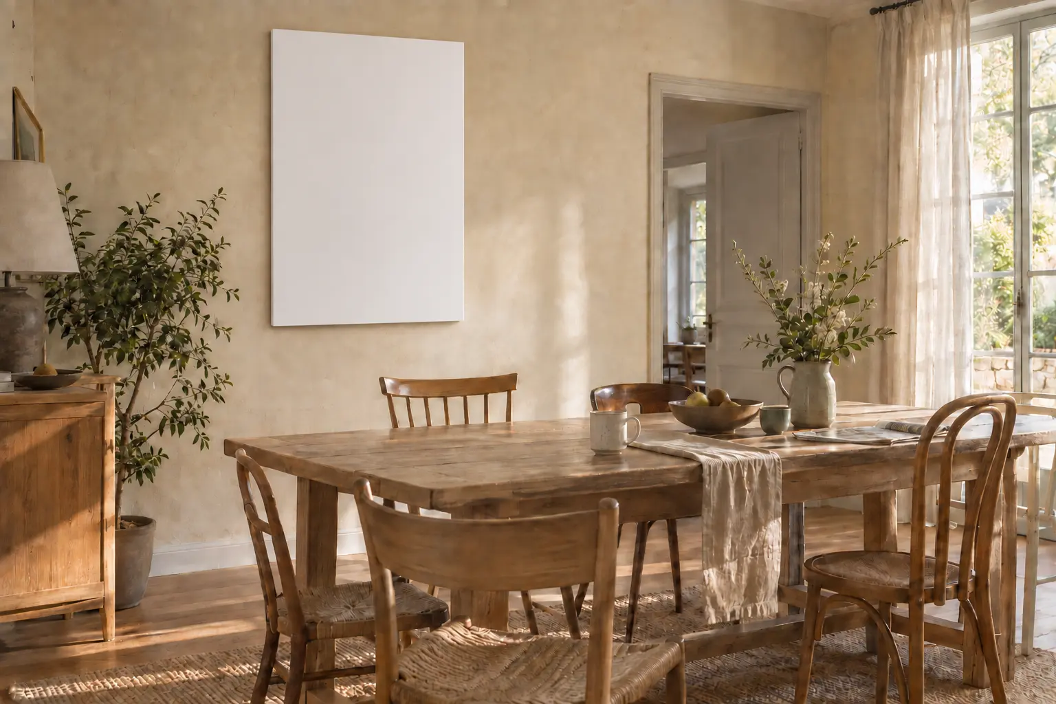 Mise en scène d’un radiateur FULKORN blanc mat dans un intérieur clair